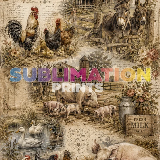 Decoupage Print - Farm Fresh