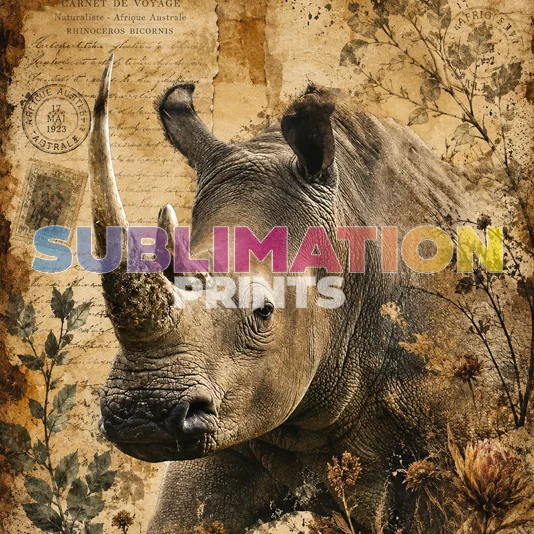 Decoupage Print – Rhino
