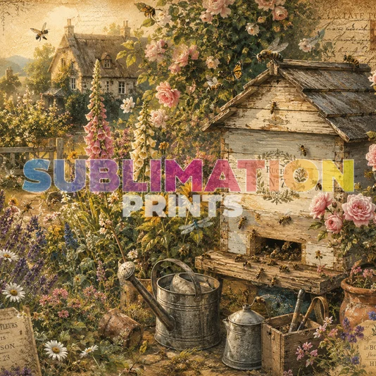 Decoupage Print – Bee Garden