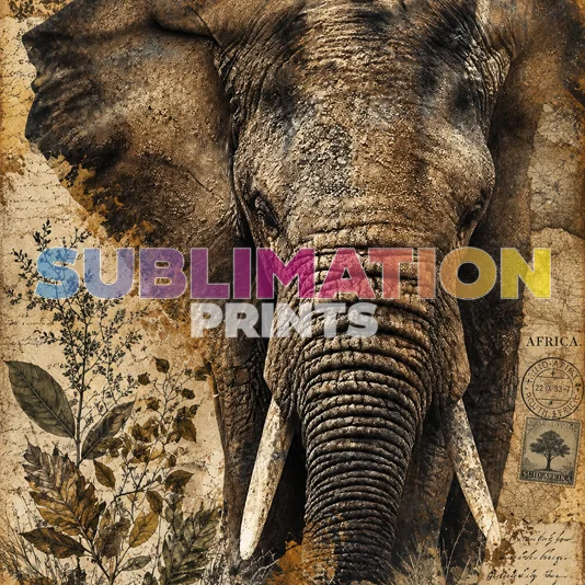 Decoupage Print – Elephant