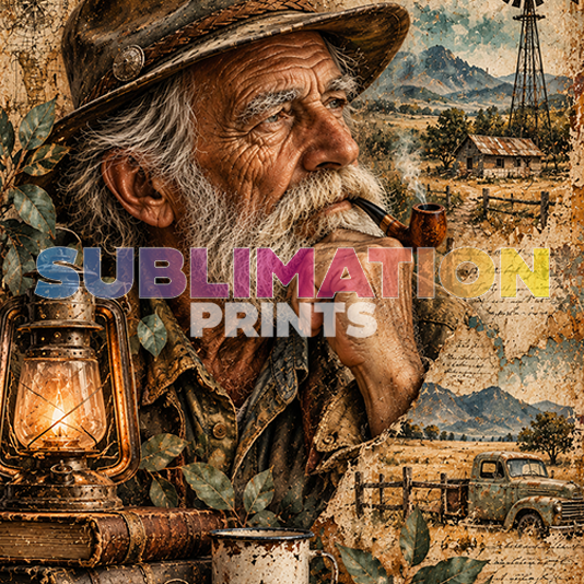 Old Man 1 decoupage print