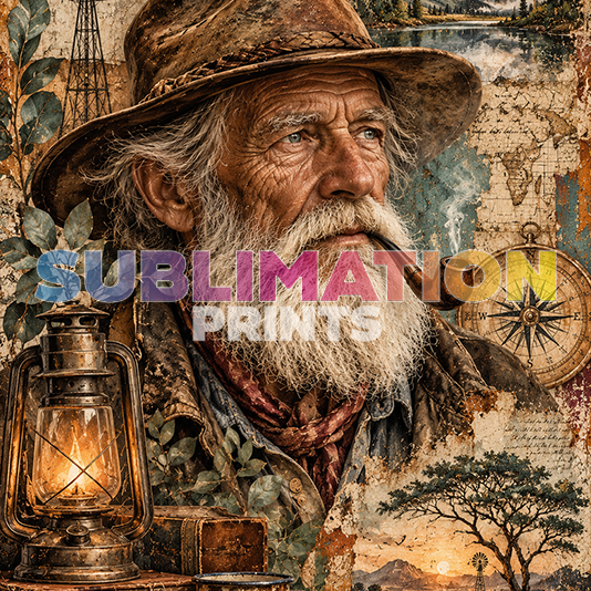 Old Man 2 decoupage print